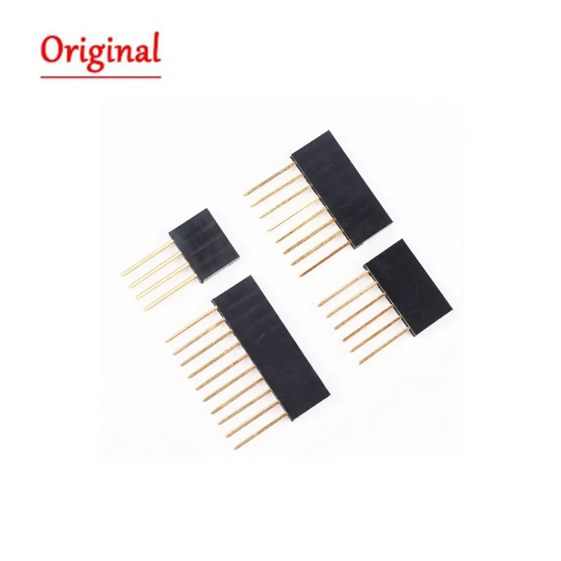 10pcs 1X2/3/4/6/8/10/15 Pin 2.54MM Stackable Long Legs Femal Header For Arduino Shield Stlxy