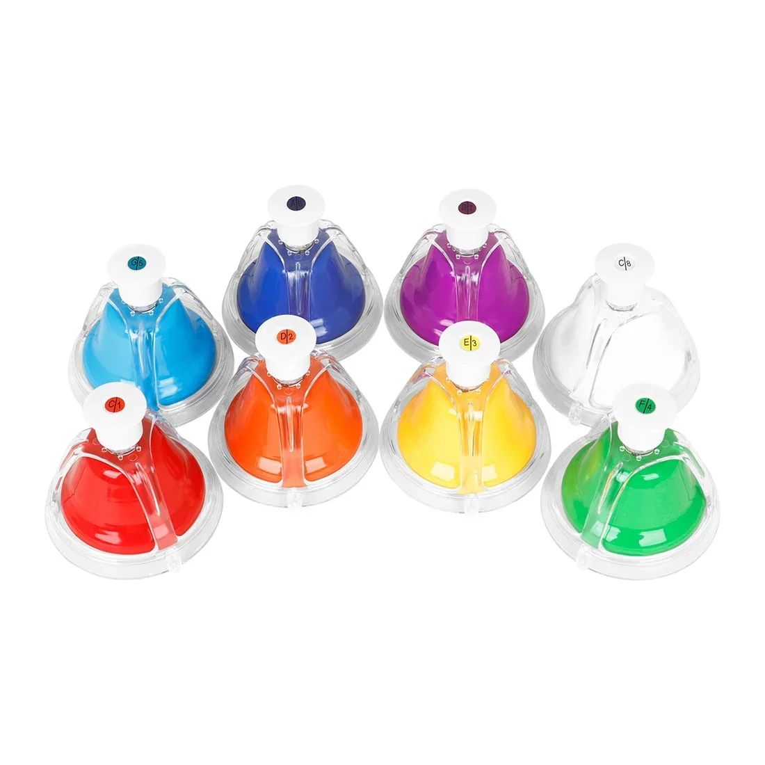 8 Tone Handbell Colorful Hand Bells Orff Percussion Musical Instrument Child Toy Baby Early Education Beautiful Christmas Gift