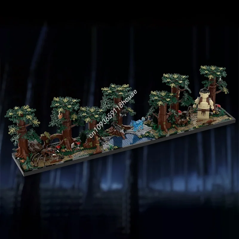 2074 pçs moc floresta proibida cenário harry pottered modelo blocos de construção arquitetura presentes natal diy brinquedo idéia tijolo crianças