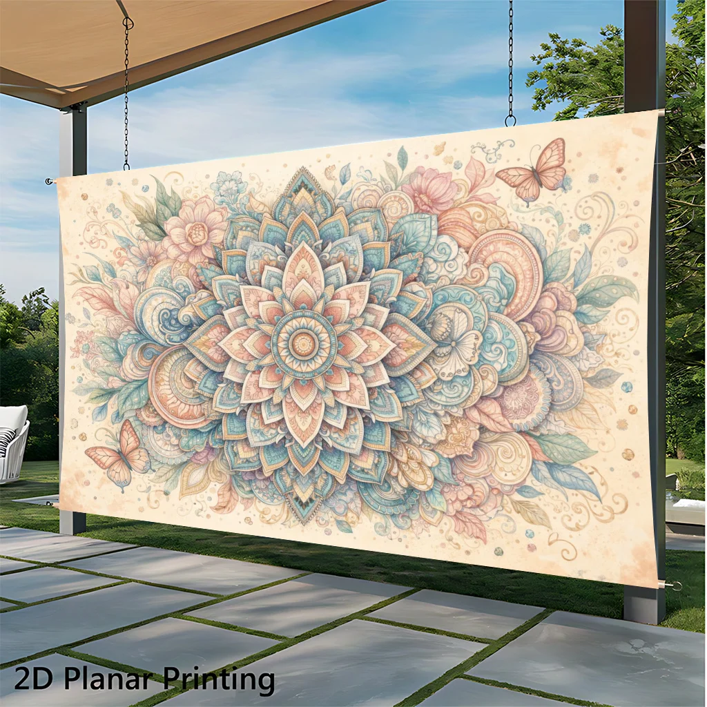 Luxurious Bohemian Mandala Tapestry Wall Hanging Floral Watercolor Art Print for Home Decor Bedroom Living Room Abstract Boho Ch