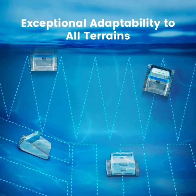 Upgrade SMOROBOT Cordless Robotic Pool Cleaners for Inground Pools,3300GPH Strong Power,150 mins Runtime