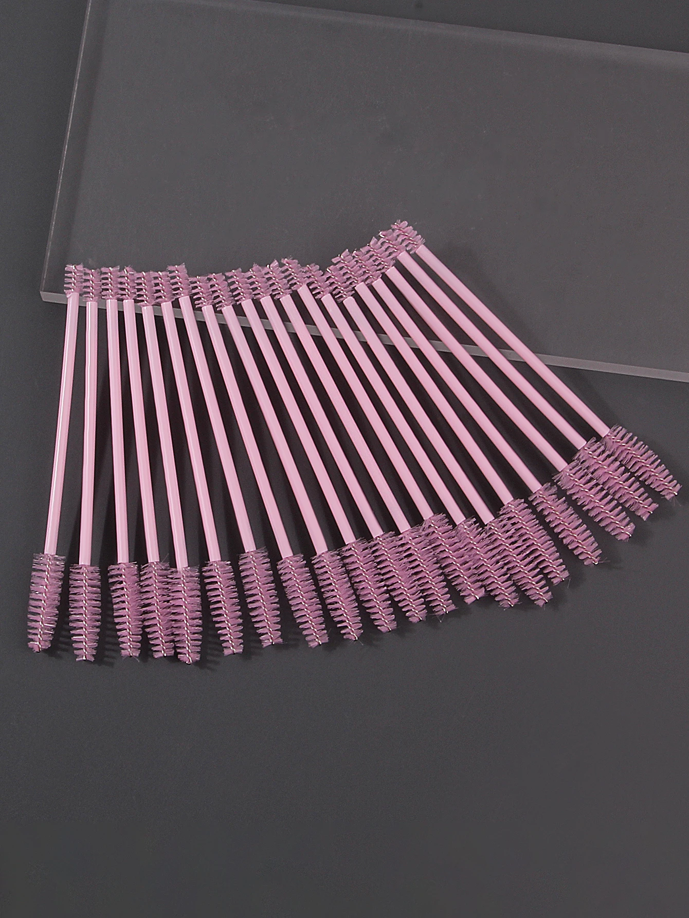 Brosse à mascara rose à poils souples à double tête, brosse à sourcils pour recourber les cils en spirale, outil pour les yeux pour débutant, brosse de maquillage, 20 pièces