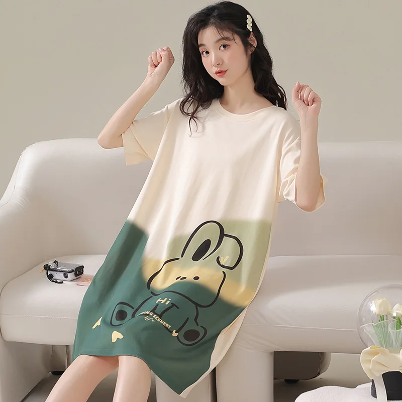 Maternity New Nightgown Homewear Women Summer Cotton Pajamas Nightgowns Women Casual Pajamas Ladies Summer Homewear