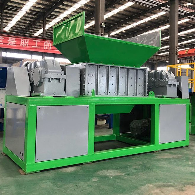 Double Shaft Shear Shredder For Iron Barrel, Aluminum Can Solid Waste Metal Shredding