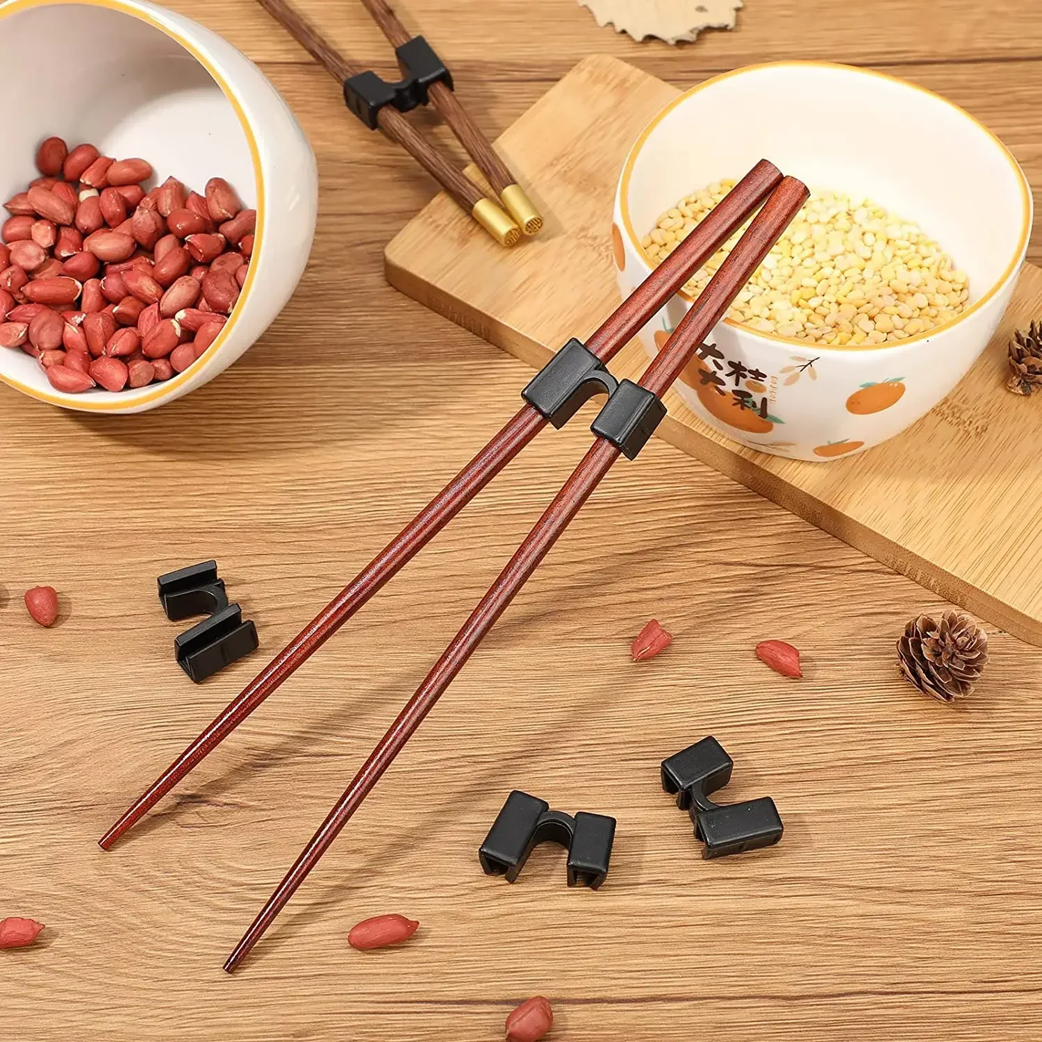 5PCS Chopsticks Helpers Practical Chopsticks Sleeves Beginner Adult Chhildren Reusable Chopsticks Training Clips
