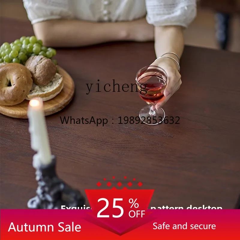 

retro solid wood dining table household medieval style square small apartment dining table multi-functional conference