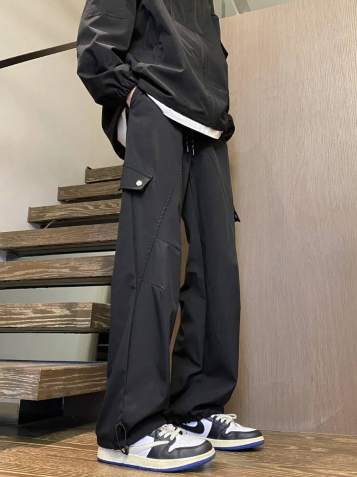 

Men's Spring Autumn Straight Leg Workwear Trousers Windproof Waterproof New 2024 Faion Casual Pants American Sle Paratrooper