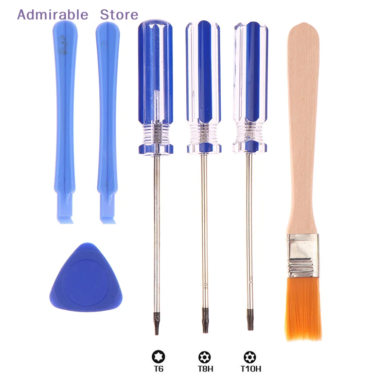 [W]7Pcs/set Tamperproof Hole Repairing Opening Tool For  One 360   Series Screw Driver Torx  T8 T10 Screwdriver