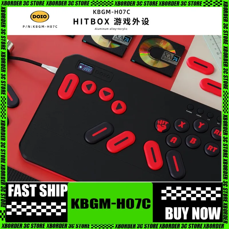 

DOIO HITBOX KBGM-H07C Мини-клавиатура из ПБТ Эргономика Алюминиевый сплав Игровая периферия Пользовательская клавиатура Поддержка PS4 PS5 Switch PC Steam