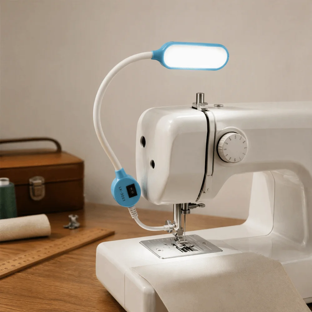 Work Light Flexible Sewing Machine Light Adjustable Magnetic Base Goose Neck Work Lamp Plastic Portable Industrial Lights Lathe