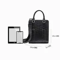 gete new Men handbags men crocodile bag  business men briefcase leisure male Single shoulder bags