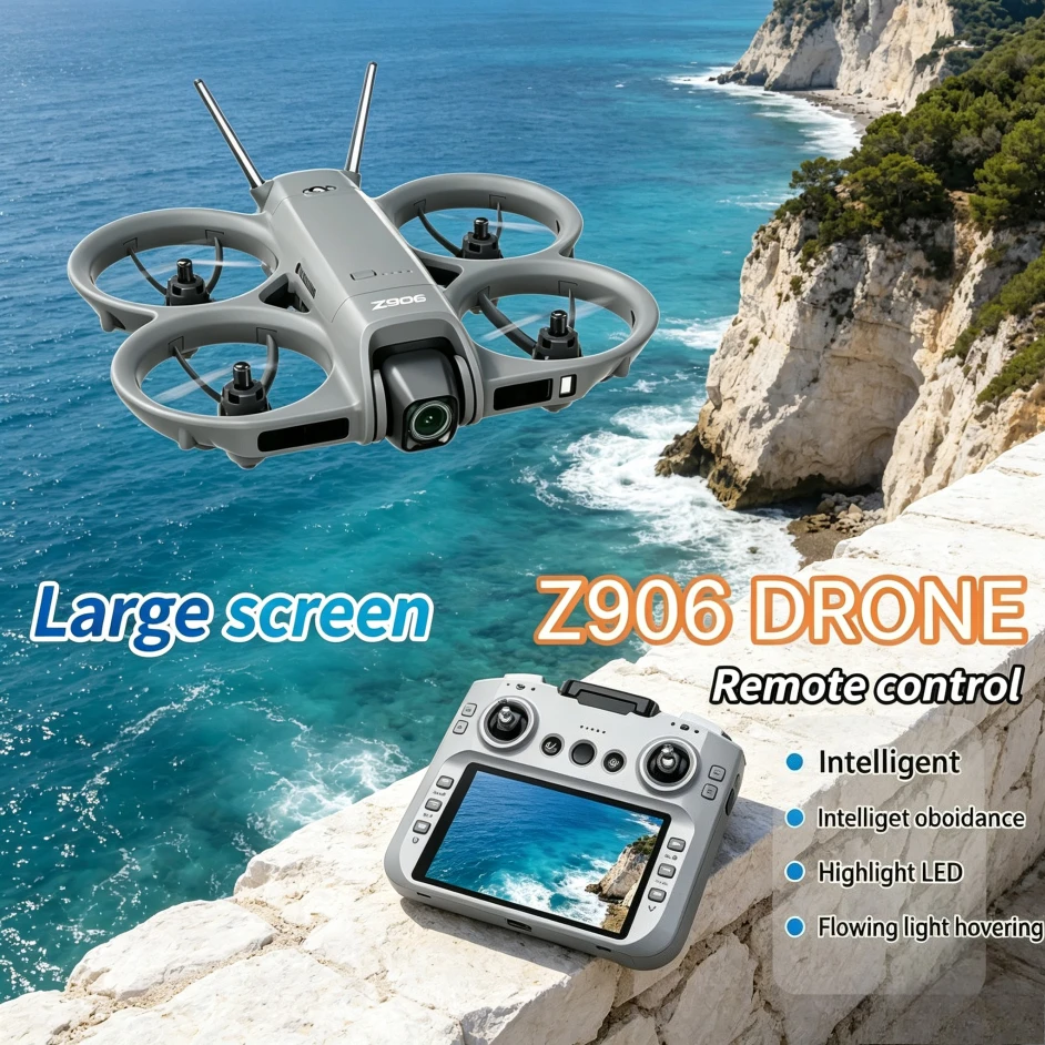 drone-intelligent-z906-gps-pliable-quadricoptere-rc-8k-hd-wifi-5g-fpv-evitement-d'obstacles-sur-4-cotes-positionnement-par-flux-optique-gyroscope