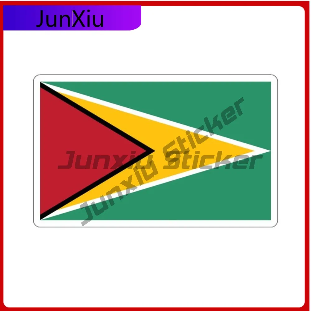 

Guyana Flag Guyanese Pride Travel Waterproof Stickers Scratch-proof Exterior Accessories Camper Windows Windshield Luggage Kayak