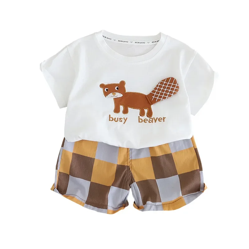 

New Summer Baby Boys Clothes Suit Children Girls T-Shirt Shorts 2Pcs/Sets Toddler Clothing Infant Sports Costume Kids Tracksuits