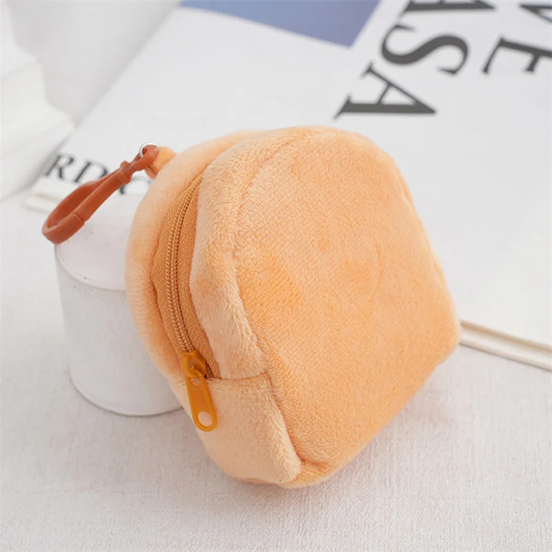 Candy Colored Plush Schoolbag Wallet Solid Color Backpack Simple And Lovely Solid Color Coin Bag Backpack ID Card Package