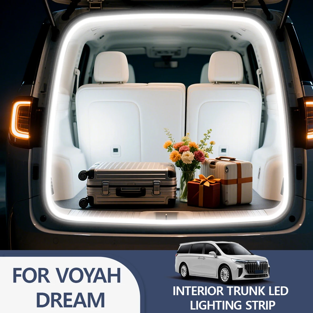 

FOR VOYAH DREAM Rear Trunk LED Light Bar Strips Trunk Interior Decorative Lamp Strip Luggage Atmosphere Light