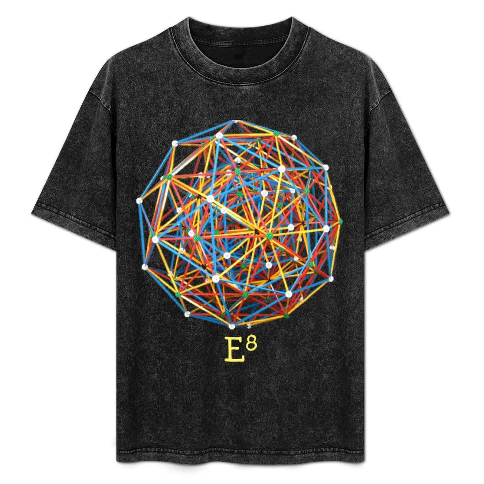 

E8 Mathematics Group Thoery Lie Groups T-Shirt cotton graphic tees kawaii clothes fashion shirts Short sleeve tee men