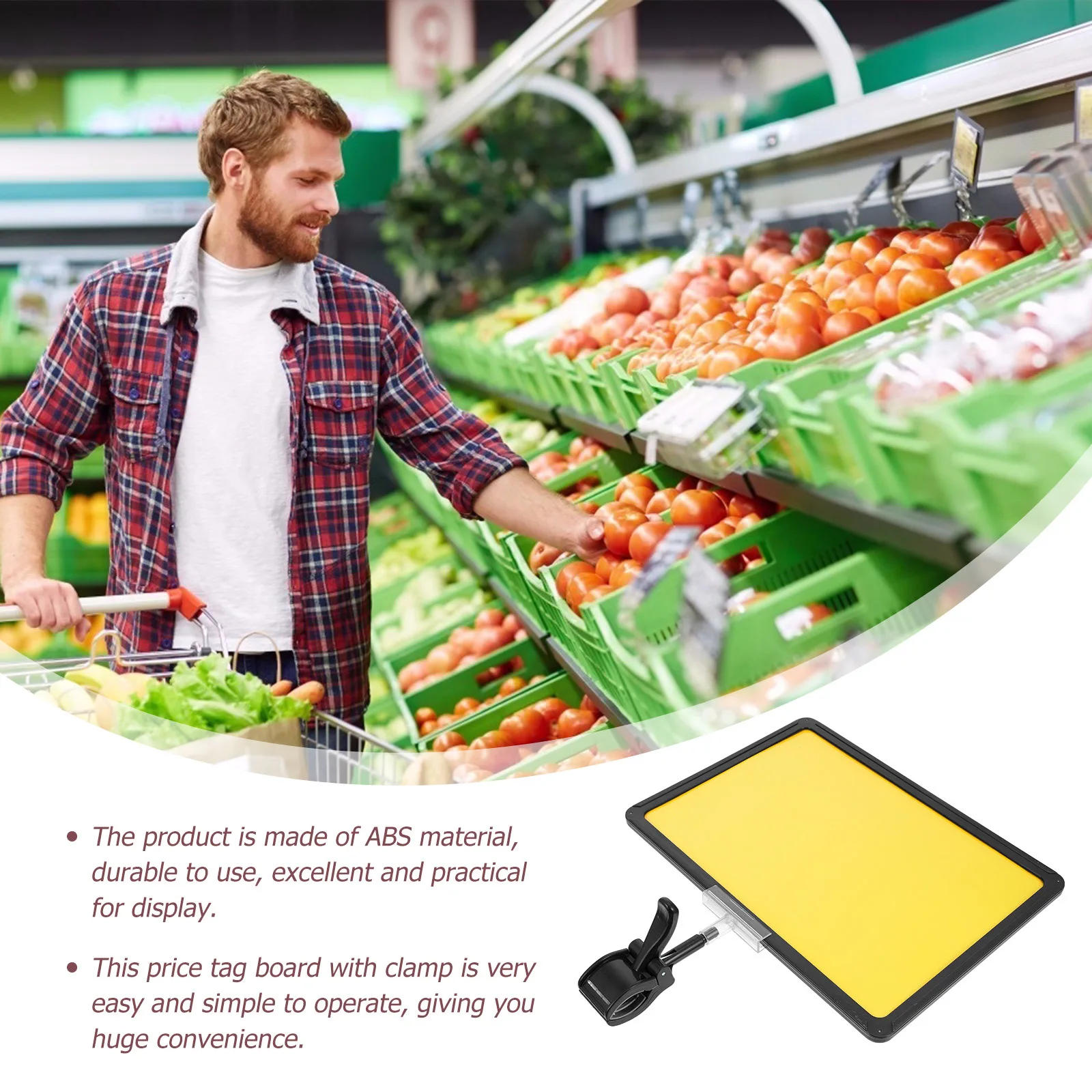 

1Set A4 Price Tag Label Board Clip Retail Display Sign for Supermarket Shop Marketing Promotion Stand Label Clip