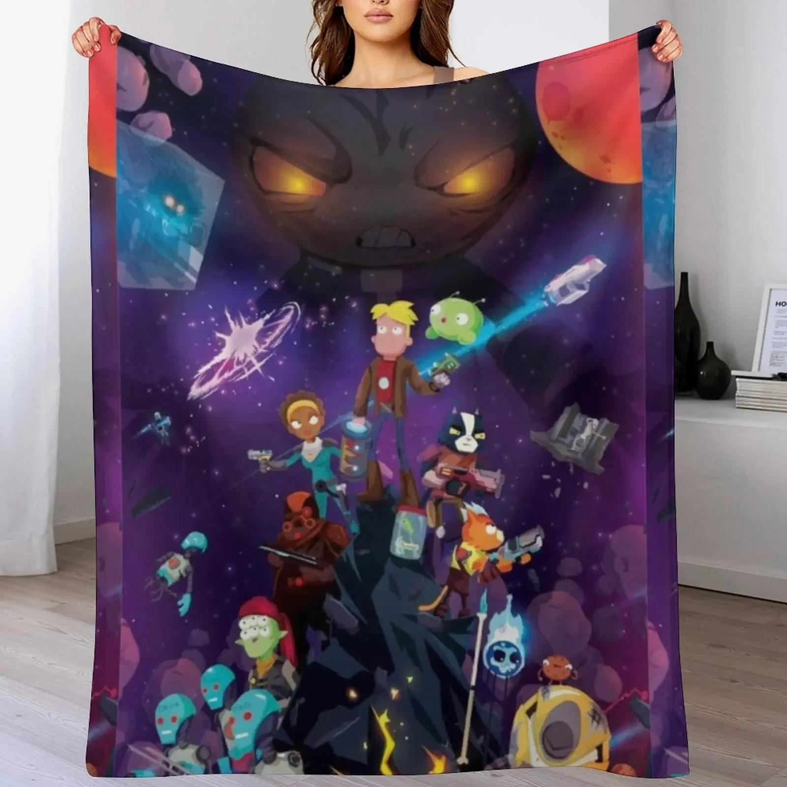 

FinalSpace Throw Blanket Fuzzy Plush Throw Blanket for Sofa Chair