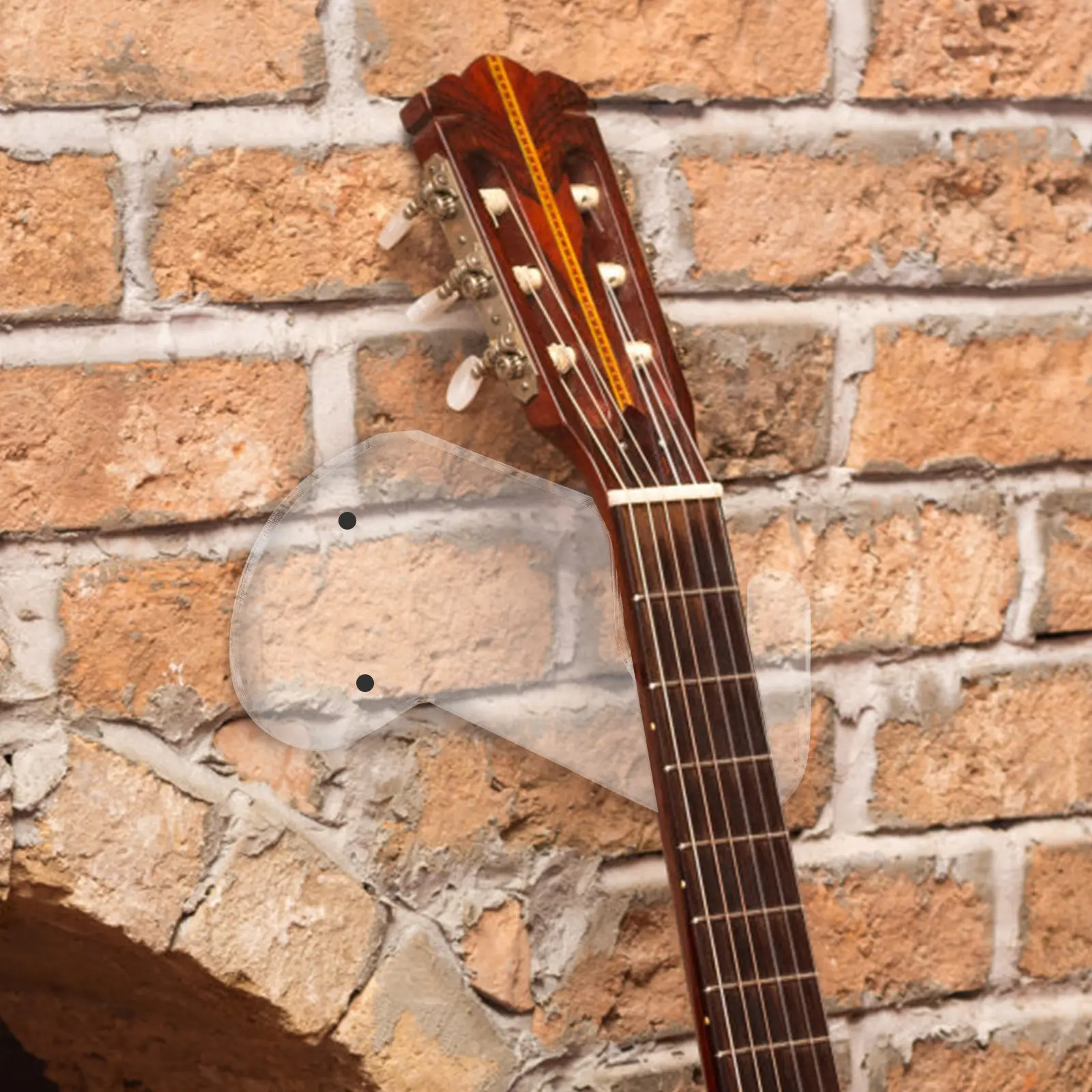 1Set High Strength Acrylic Guitar Wall Mount Hanger Stable Guitar Hanging Rack for Electric Bass Ukulele Easy Installation