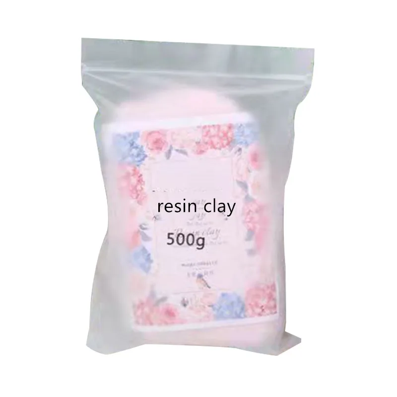 500g Crystal Transparent Resin Clay Diy Handmade Simulation Puppet Flower Art Succulent Plant-free Baking Material Handmade