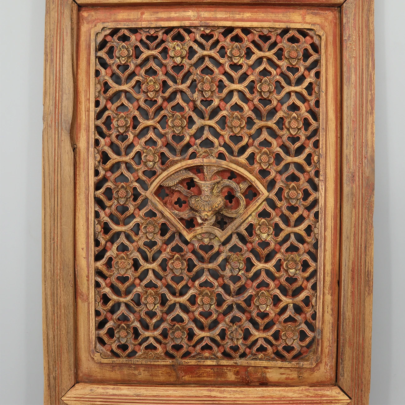 Old Window Panel, One Single Piece of Wood Carving, Home Decoration, Wall Hanging