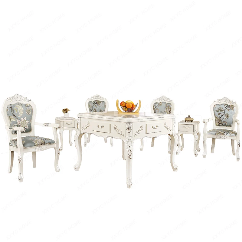 Automatic Mahjong Machine Solid Wood Dining Table Combination Dual-Use Mahjong Table Four-Mouth Mute Mahjong Table