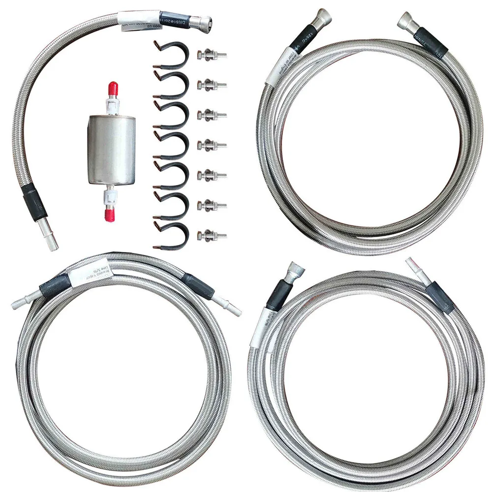 

Car Accessories Set Stainless Steel Braided Fuel Hose Kit 819840 15043857 15765803 For Chevy Silverado 1500 2500 GMC Sierra New