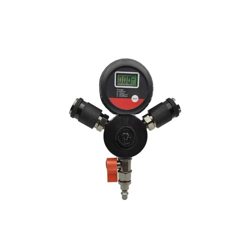 Multi-tire Deflator/inflator Kit (4 Valves) Digital Air Tire Inflator Pressure Gauge With Chuck And Hose