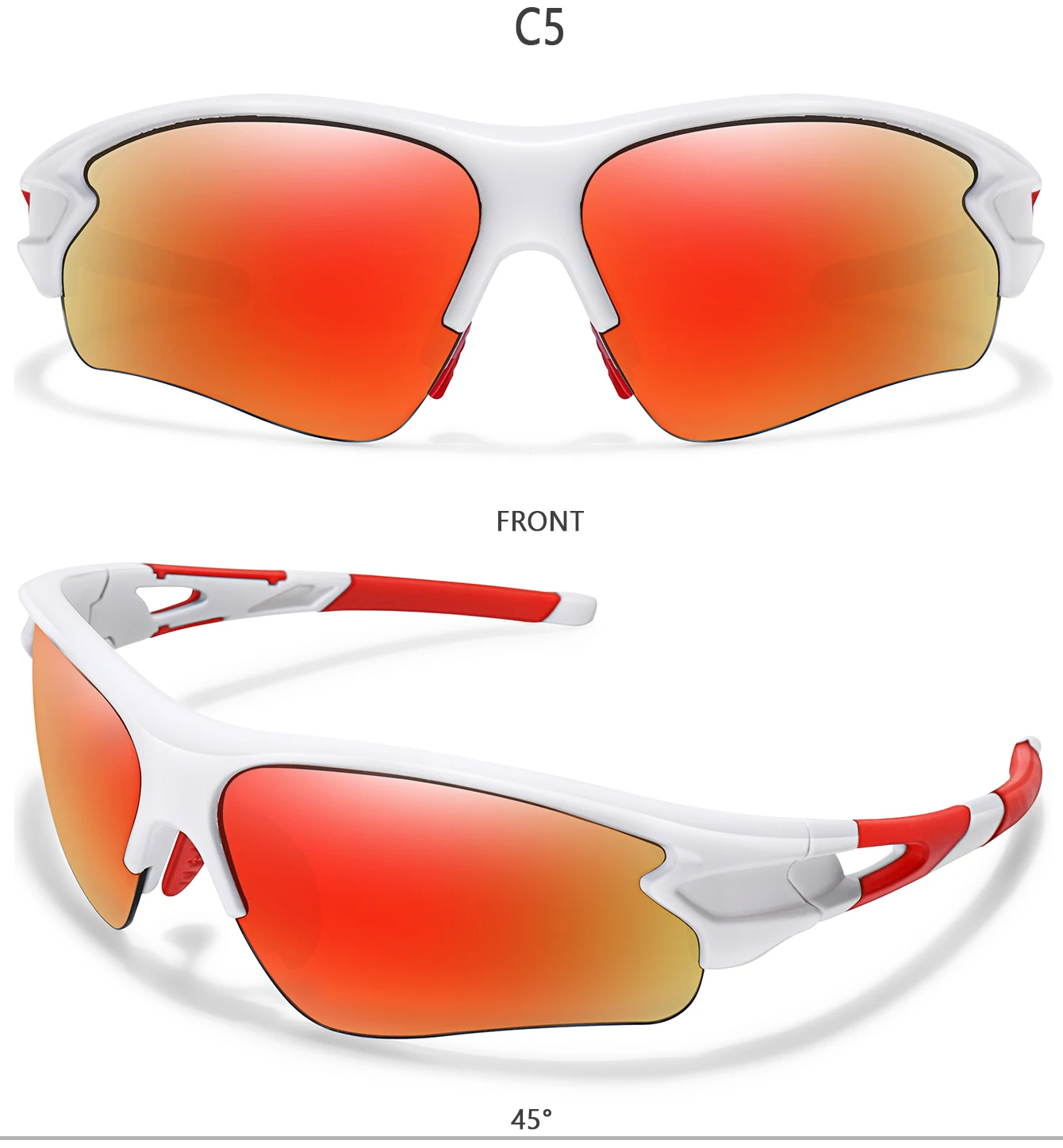 Marke Mode Frauen Männer Sonnenbrille Outdoor Sport Angeln Radfahren Laufen Fahren Brillen Frauen Mode Brille Komfortable Nase – Detail 7