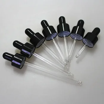 100pcs/lot glass pipette with latex head aluminum dropper cap match with 5ml 10ml 15ml 20ml 30ml 50ml 100ml essential oil bottle