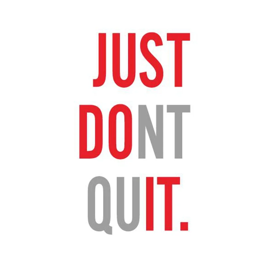 JUST DONT QUIT Gym Workout Motivation Quote Words Vinyl Wall Art Sticker Wallpaper Mural Home Decoration JUST DO Korn poster