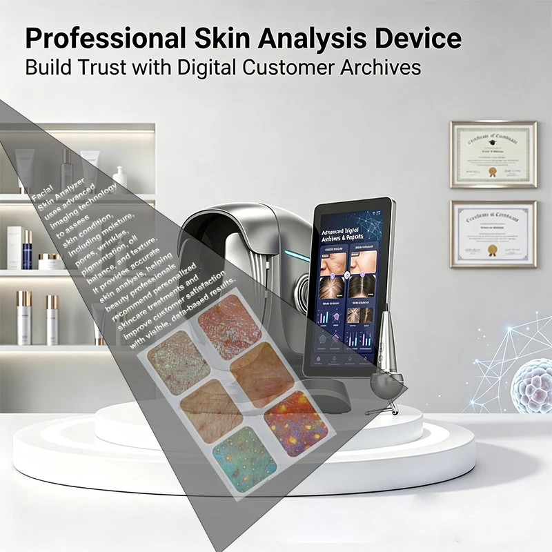 X3 Pro AI Skin Analyzer Facial Scanner Professional Skin Analysis Machine Pore Wrinkle Moisture Detection OEM ODM