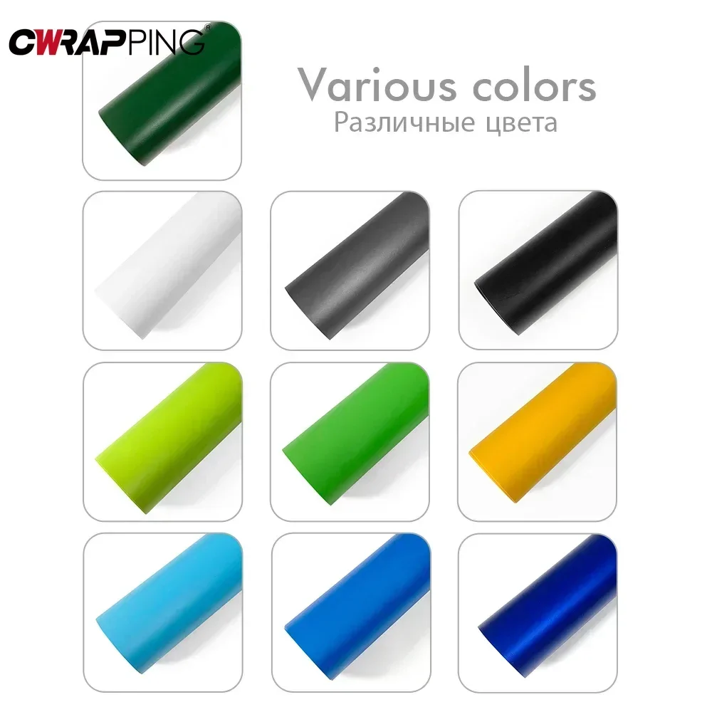 Car Matte Color Vinyl Wrap Film Automotive Self Adhesive DIY Film for Auto Motorcycle Truck Body Modification Decoration Film