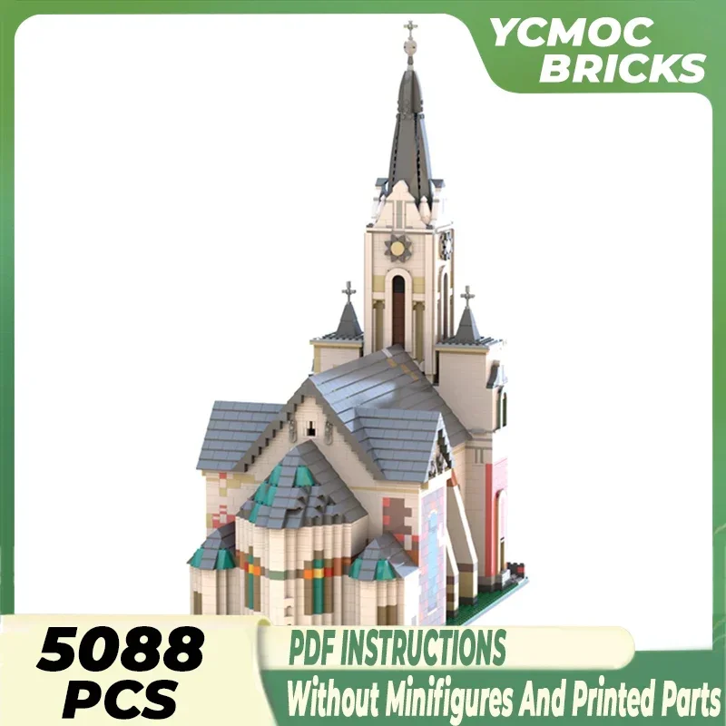 YcMoc Building Blocks Architectural Model Series Ascension Cathedral Technology Bricks DIY Toys For Kids Children Gifts