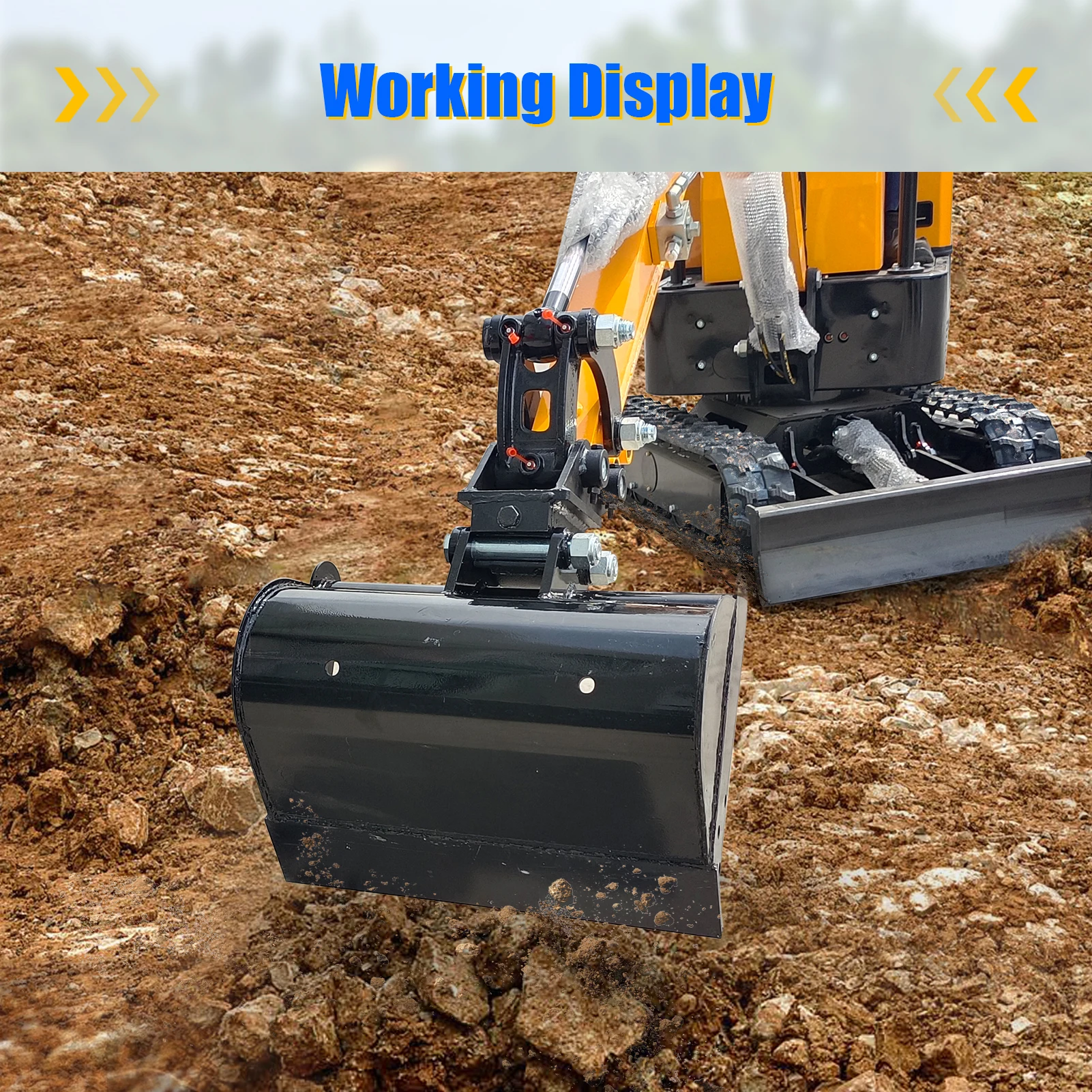 USA Stock 500mm Flat Plain Bucket Attachment No Tooth Bucket w magazynie dla 1-tonowa minikoparki Small Digger