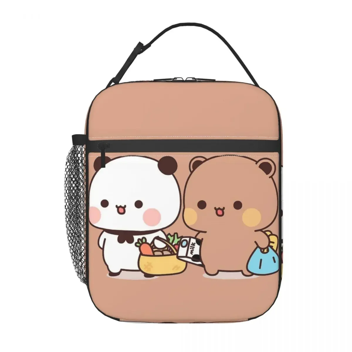 Cute Bubu And Dudu Insulated Lunch Bag Go To Grocery Together Food Bag Portable Cooler Thermal Lunch Boxes For Picnic