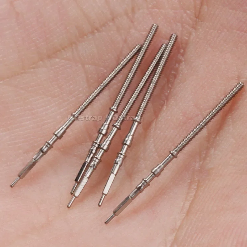 5Pcs Movement Watch Steel Stem Crown Kit for Seiko NH35 NH36 NH38 NH39 Watch Crown Stem Spare Parts Watchmaker Repair Tools