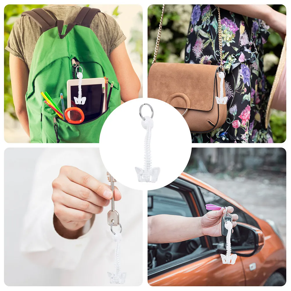 Small White Spine Keychain Human Design Excellent Production Technology Simple Application Wide Decoration Use Visual