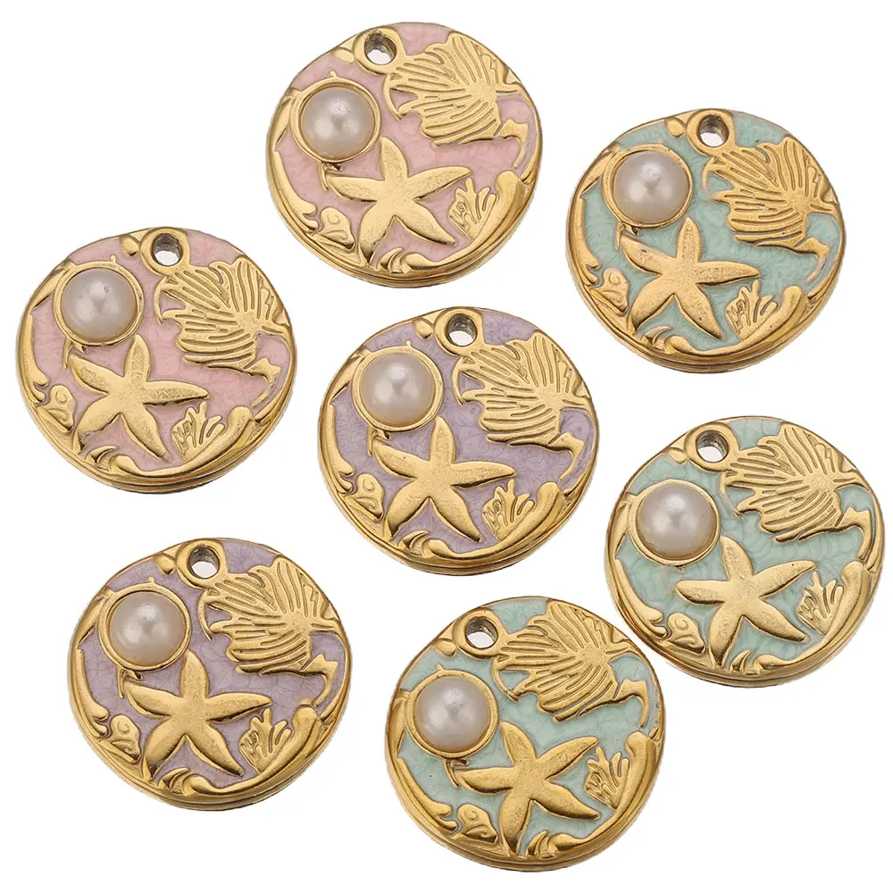 

5pcs Lot Stainless Steel Charms Irregularly Starfish Charm for DIY Earring Jewelry Materials Making Pendant Supplies Crafts Fish