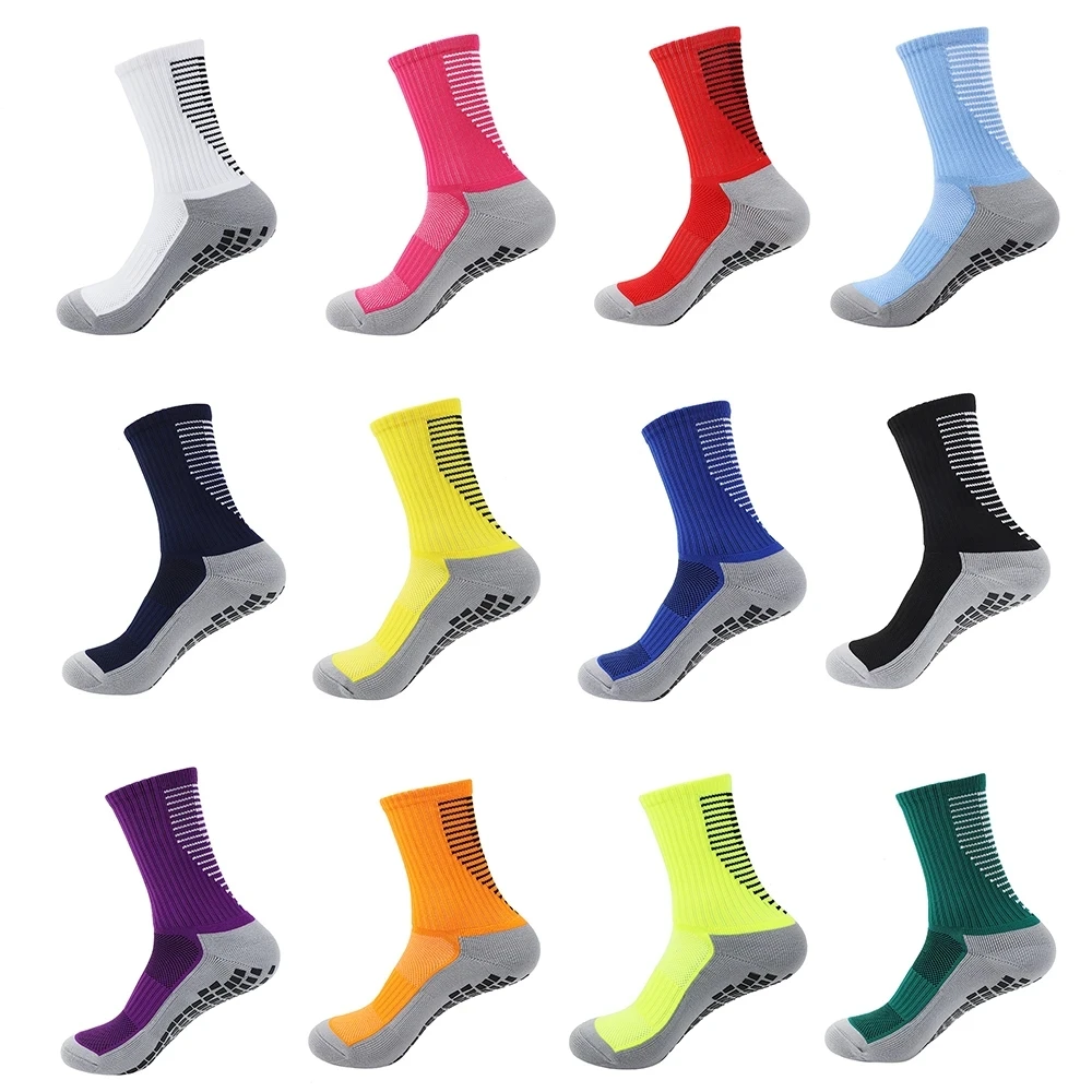 Anti-Slip Outdoor Sport Grip Socks para homens e mulheres, futebol, ciclismo, corrida, basquete, novos, 1 pares