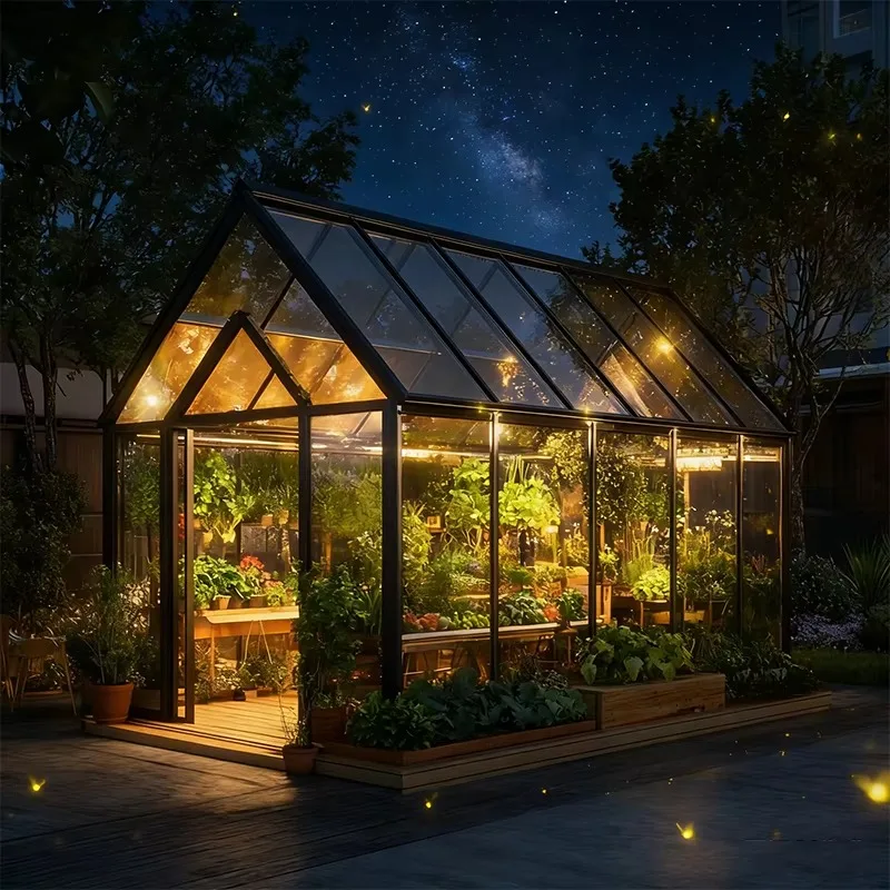 Fully Glazed Weatherproof Sunroom Prefabricated Modular Design For Backyard Patio Extension All-season For Wind/Water Protection
