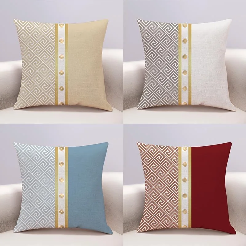 Chinese style thousand birds plaid small fresh sofa pillow cover cushion living room modern light luxury simple pillowcase