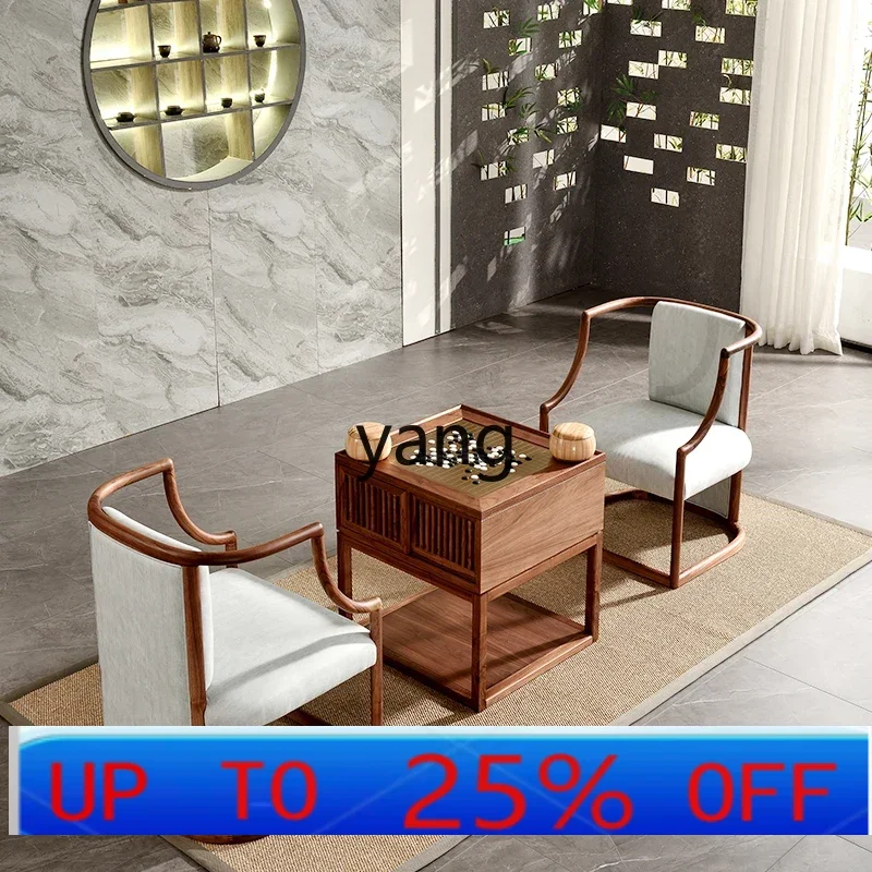 Lmm New Chinese Solid Wood Go Table Black Walnut Chess Table Double-sided Chess and Card Table