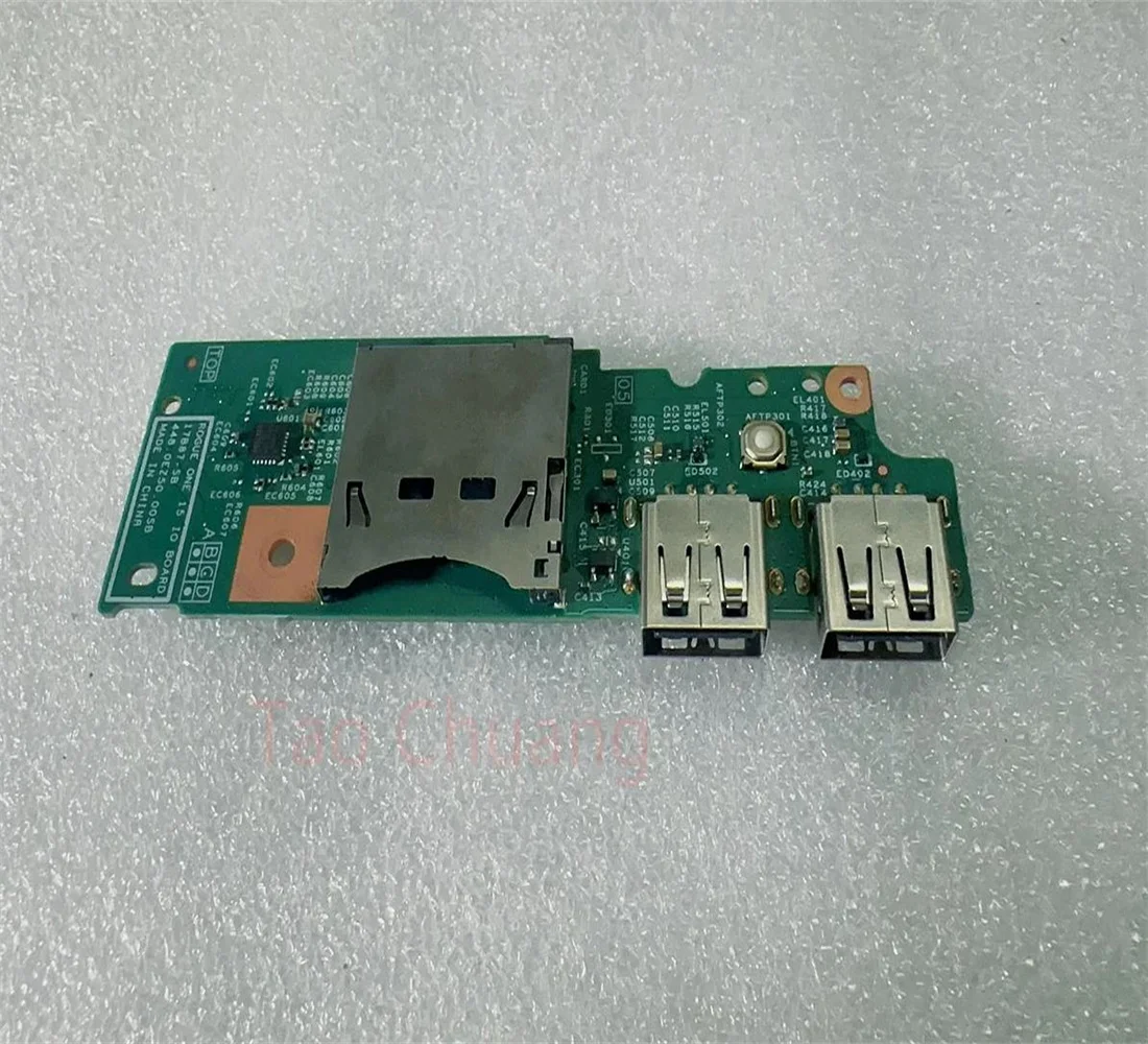 FOR Dell Inspiron 15 7586 7568 5045 7205 USB Card Reader  Switch Button Board 17B87-SB 448.0EZ50.00SB 071FMC