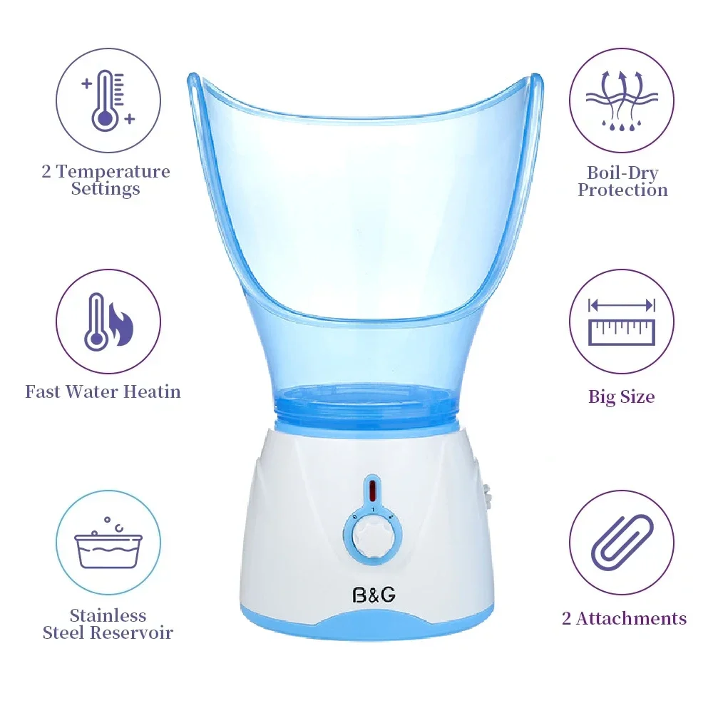 1Set Facial Steamer Personal Steam Inhaler Sauna Hot Mist Moisturizing Beauty Instrument Rejuvenate Hydrate Skin Spa Skincare