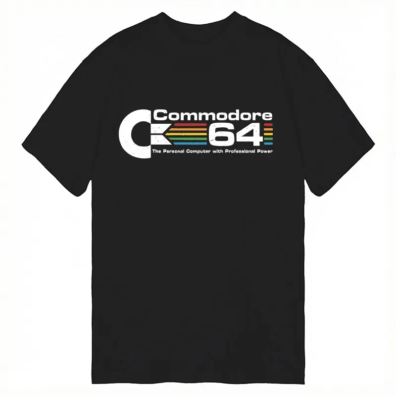 Camiseta de algodón con estampado Commodore 64, talla asiática S-5XL, camiseta informal de verano para hombre y mujer, camiseta Y2K de alta calidad, ropa de calle