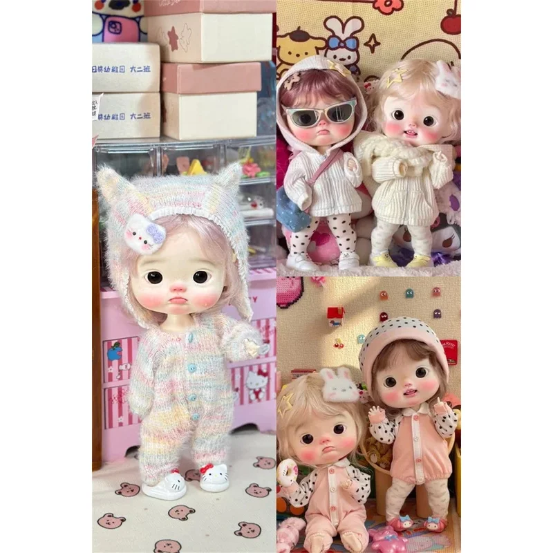 

BJD Doll Baby Clothes Toy Cute Colorful Gorgeous Pink Soft Big Head Diandian Onesie Pants Coats Doll Accessories (no doll)