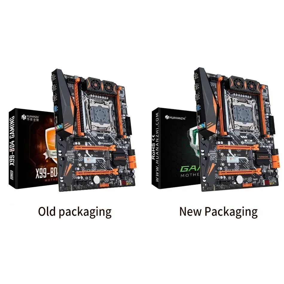 HUANANZHI X99 BD4 LGA 2011-3 XEON X99 Motherboard with Intel E5 2670 V3 support DDR4 RECC NON memory combo kit set NVME NGFF RU