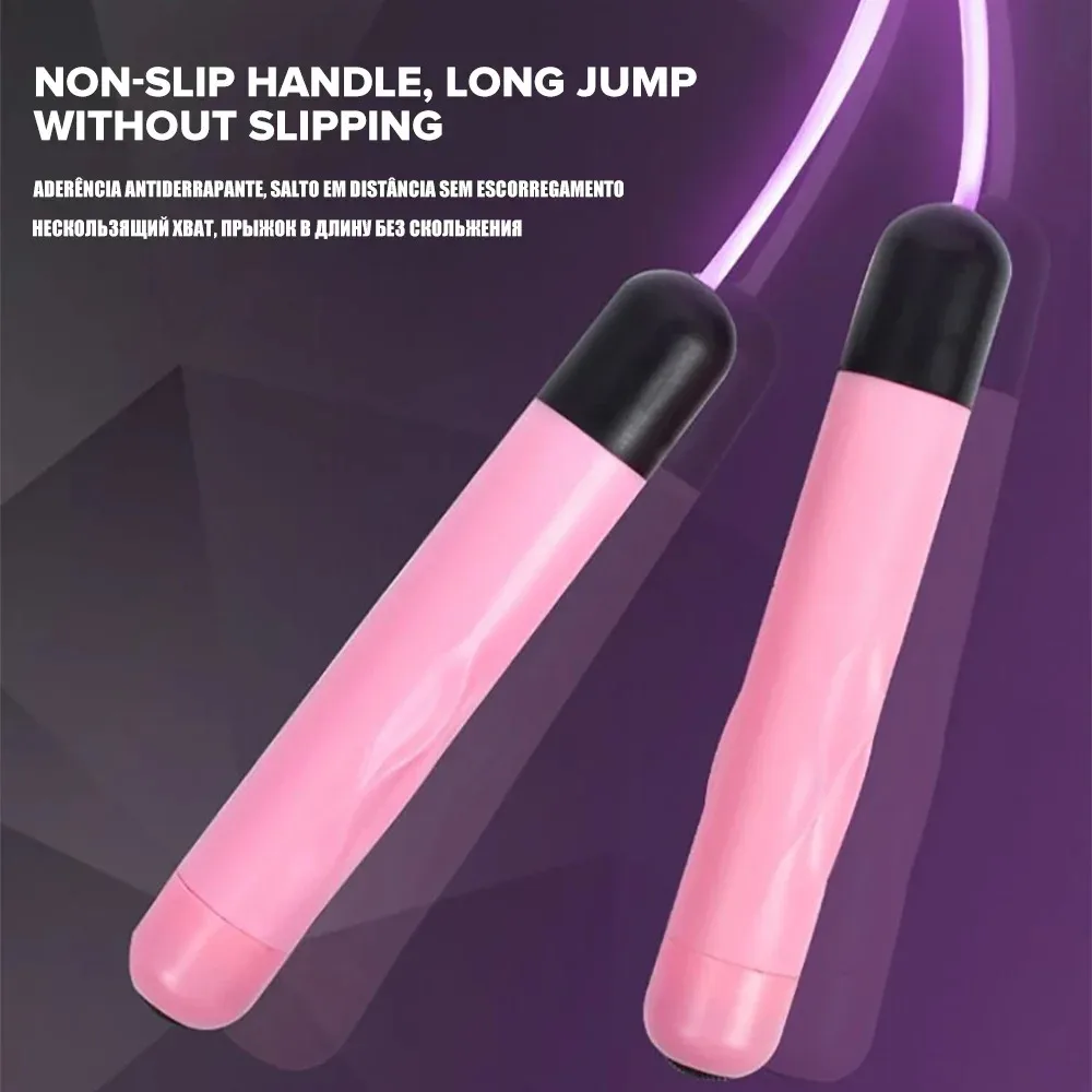 Glowing Jump Rope Cool Night Workout Weight Loss Exercise Jumping Rope Fitness Aerobics Training Home Sport Skipping Rope